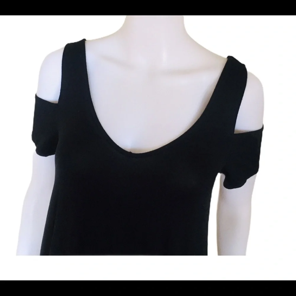 AMERICAN EAGLE OUTFITTERS Swing Dress With Cold Shoulder Detail Black Size Small - Picture 6 of 13